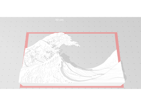 great wave kanagawa 3d print model - Mito3D