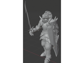 Dragonborn dövüşçü klan prexyandilin Zindanlar ejderhalar 3d print model - Mito3D