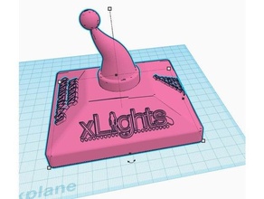 Natale recinzione inviare cappello cilindro pixel xlights 3d print model - Mito3D