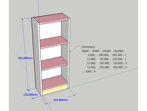 bookshelf3 bookshelf 3d print model - Mito3D