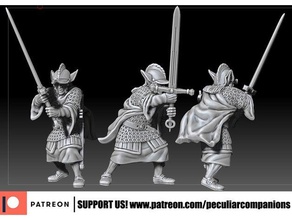 duende infantaria escocês Gallowglass 28mm elfos fantasia patreon peculiar companheiros jogos guerra 3d print model - Mito3D