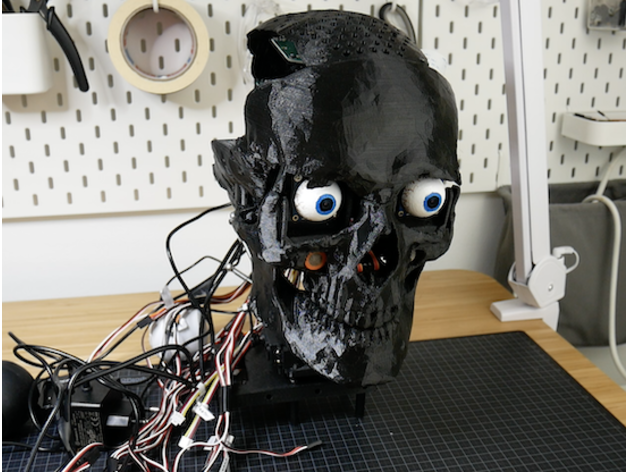 humanoid robot skull robotics 3D print model - Mito3D