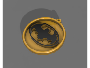 batman medal keychain 3d print model - Mito3D