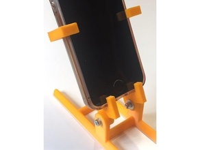 iPhone se Stand einstellbar Plaudern Facetime Haus Party Halter Unterstützung Video Anrufe Konferenz Zoomen 3d print model - Mito3D