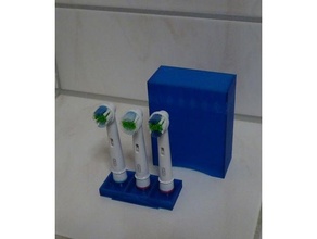 oral-b 3 tooth brush travel case oralb oral 3d print model - Mito3D