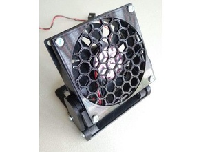 mini desk wall fan 80 mm ratcheting angle cooling 3d print model - Mito3D