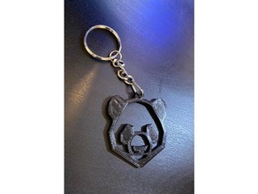 panda keyring keychain 3d print model - Mito3D
