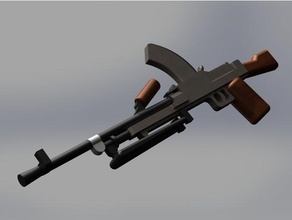 bren lumière machine pistolet lego figurines compatible minifig arme armes 3d print model - Mito3D
