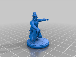 fancy goblin hat cane 28mm dnd mini miniature dungeons dragons goblins tophat 3d print model - Mito3D