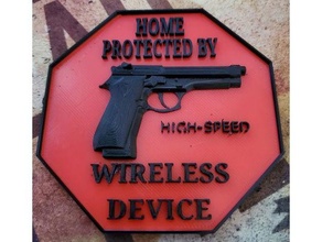 protetto armi fuoco pistola segni pistole emendamento 3d print model - Mito3D