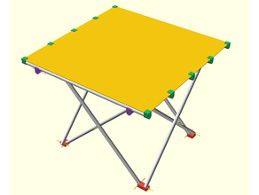 Camping Tabelle falten draussen 3d print model - Mito3D
