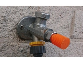 garden valve key child proof water pipe 3d print model - Mito3D