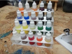 21 mm bottle paints holder airbrush paint 3d print model - Mito3D
