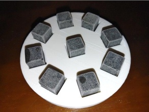 whiskey stone tray ice cubes 3d print model - Mito3D