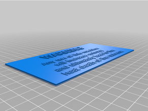 Warnung Zeichen Maschine erhöhen ansteigen Entropie komisch 3d print model - Mito3D