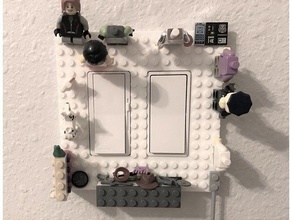 wall switch plate legos eaton screwless 3d print model - Mito3D
