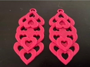 coração padronizar brincos brinco 3d print model - Mito3D
