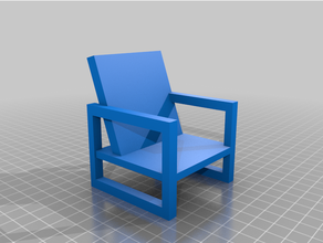 simple chair 3d print model - Mito3D