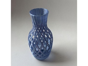 küçük dokuma vazo dekoratif 3d print model - Mito3D