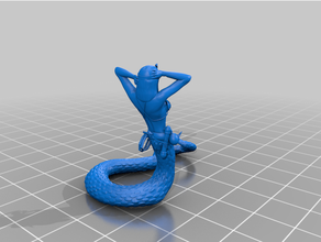 snakewoman sadist dungeons dragons 3d print model - Mito3D