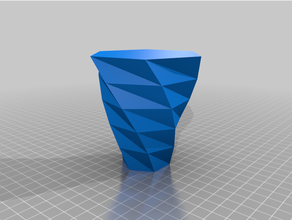 contorto poligono vaso 3d print model - Mito3D