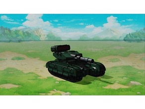 sabueso 8 medio tanque 6mm juego guerra 3d print model - Mito3D