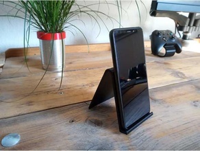 simple sleek smartphone stand cellphone iphone holder 3d print model - Mito3D