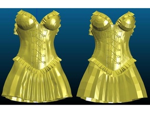 brianna corsetto stivali remixato high poly versione azione figura anime ragazza modello Abiti decorazione Bambola drindl figurina giorno chiesa 3d print model - Mito3D