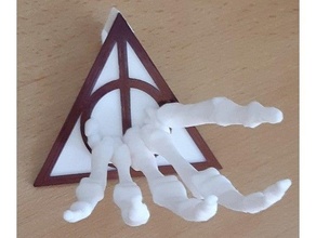 tödlich Heiligtümer Todesfälle Hand Zauberstab Halter Unterstützung ältere Harry Potter Töpfer 3d print model - Mito3D
