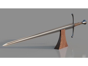 elegante espada ficar pé Albion armar exibição katana samurai madeira marcenaria 3d print model - Mito3D