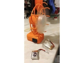desktop fan battery 3d print model - Mito3D