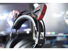 razer nari essential ultimate kitty ears headphones 3d print model - Mito3D