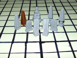 Straßenrand Marker Rollenspiel Steinhaufen dnd Mini Obelisk Kriegsspiel 3d print model - Mito3D