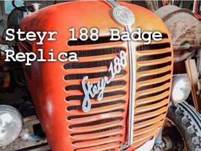 Steyr 188 badge réplique remplacement tracteur 3d print model - Mito3D