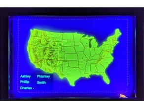 Amerika Birleşik Devletleri arazi harita bulmaca 3d print model - Mito3D