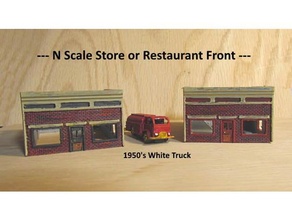 scale - single story store restaurant 3d print model - Mito3D