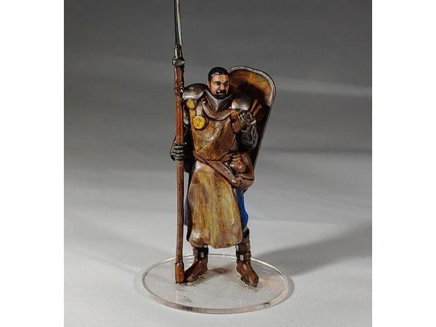 1 54 insan paladin savaşlar kalkan 54mm dnd fantezi yol bulucu 3D print model - Mito3D