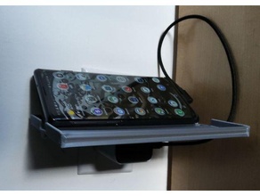 Samsung pared cargador teléfono soporte ac 3d print model - Mito3D