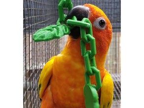 küçük kuş twist in asılı Zincir oyuncak asma Yaprak takılar kafes Sultan papağanı conure zenginleştirme Kakariki muhabbetkuşu papağan Evcil Hayvan tel 3d print model - Mito3D