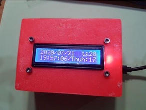 Wifi l'horloge wemos d1 mini +lcd1602+dht11+3d impression boîte 3d print model - Mito3D