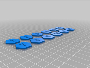 root board game priority tokens 3d print model - Mito3D