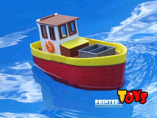 pequeno pescaria barco banheira crianças flutuador flutuando flutua navio natação piscina brinquedo brinquedos embarcação 3D print model - Mito3D