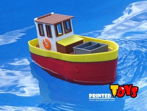 small fishing boat bathtub children float floating floats kids ship swimming pool toy toys vessel 3d print model - Mito3D
