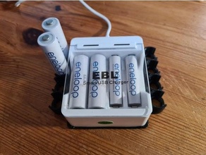 ebl inteligente USB carregador plataforma bateria suporte aa aaa eneloop sanyo 3d print model - Mito3D