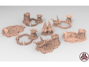 tyty tyran tyranid 40k starship trooper notable small terrain remix 11-14 28mm 35mm warhammer bug miniature scenery scatter tabletop gaming tyranids tyrant wargame wargames wargaming warhammer40k wh40k 3d print model - Mito3D