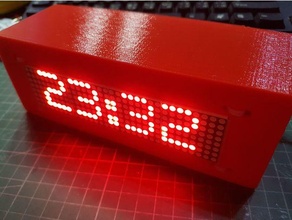 wifi clock wemos d1 mini + max 7219 3d printing box 3d print model - Mito3D