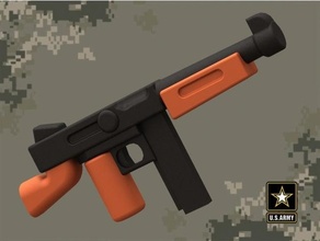m1a1 thompson - brickarms edition gun lego compatible minifig minifigure weapon ww2 3d print model - Mito3D
