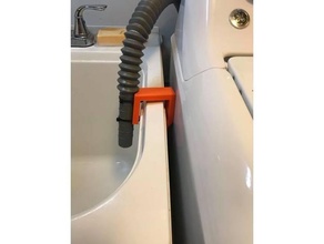 washing machine discharge tube tub bracket 3d print model - Mito3D