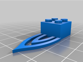 Lego compatível cabelo barreto peça grampo 3d print model - Mito3D