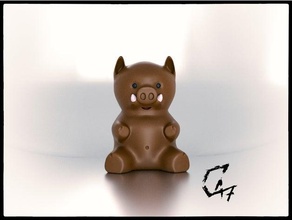 piggy-boar miniature animal assemble boar c47 cool figurine nice pig piggy small wild 3d print model - Mito3D